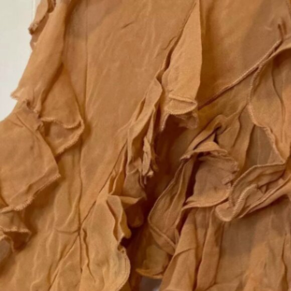 Brand New by Anthropologie Sheer Ruffle Buttondown Blouse - Picture 9 of 13